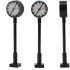 LQS62HO 3pcs Model Railway operating lights Lit Platform Clock lamps building Layout HO Scale