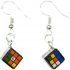 Magic Cube Earrings Colorful Miniblings Casino Board Game Play 3D Puzzle