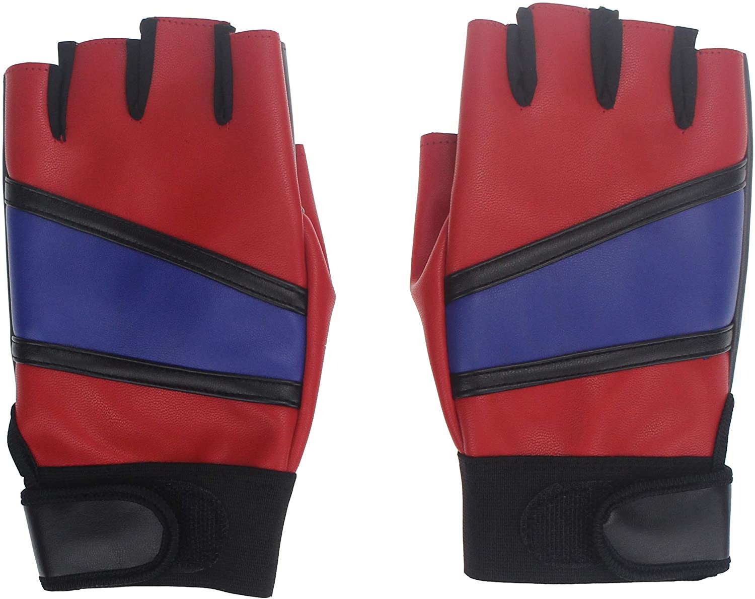 Udekit Adjustable Leather Gloves Costume For Women Girl Kid to Cosplay as Harley Quinn
