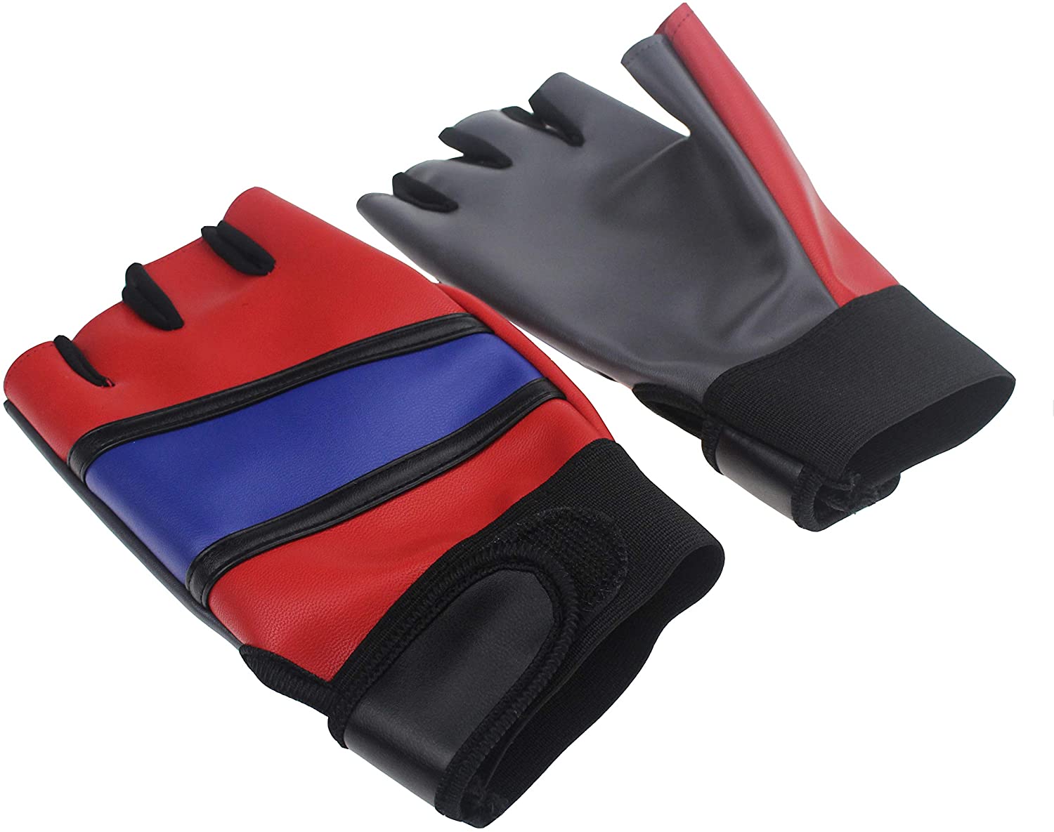 Udekit Adjustable Leather Gloves Costume For Women Girl Kid to Cosplay as Harley Quinn - Image 2