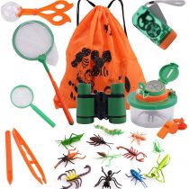 COSORO 18 Pack Kids Outdoor Explorer Kit-Kids Adventure Kit Fun Toys Educational Toys Gift Toys For 6-10 Years Old Boys Girls Birthday Xmas Present,Kids Binoculars Set For Camping Hiking Pretend Play