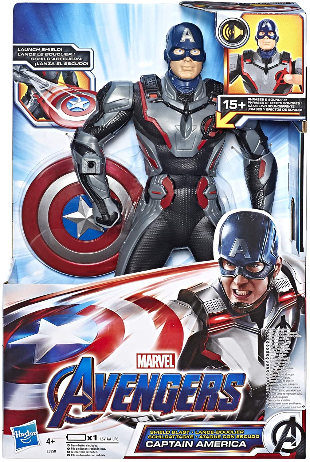 Marvel Avengers Avengers: Endgame Shield Blast Captain America 13-Inch ...