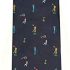 Farm Cottage Brands Luxury woven golf tie with Golfers taking the shot on a Navy Blue background