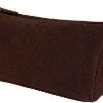 Genuine Leather Pencil Roll Case Tobacco Pouch Pen Holder Organizer Brushes Ruler Stationary Gift for Students Artist Painter & writer String Closure Vintage