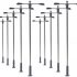 Evemodel LQS11W 10pcs Model Railway Train Lamp Post Street Bright White Lights N TT Scale LEDs NEW