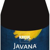 Kreul Javana 91561 Fabric Paint for Light and Dark Fabrics, 500 ml Bottle Black, Brilliant Water-based Paint, Pastoser Character, for Stamping and Stenciling, Washable After Fixing