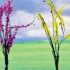 JT Flower Bushes Assorted, 1" to 1-1/2", O-Scale, (32 pack)
