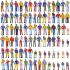 P75W 100PCS 1:75 Painted Figures for Model Trains OO scale sitting and standing people for miniature scenes New