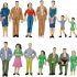 P2501 14pcs Model Trains Architectural 1:25 Scale Painted Figures SCALE G sitting and standing people model railway layout NEW