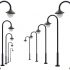 Evemodel LYM13 10pcs Model Railway Led Lamppost Lamps Street Lgihts N Scale 4.5cm 12V New