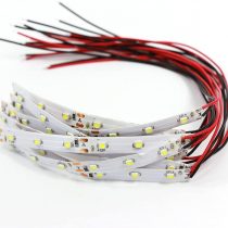 DD07W 5pcs Prewired Bright White Strip Led 3528 SMD LED Light Self-adhesive 12V ~ 18V 10CM for model train layout New