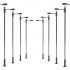 Evemodel LQS09W 10pcs Model Railway Train Lamp Post Bright White Street Lights N TT Scale LEDs NEW