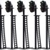 JTD04 5pcs Model Railway 3-Light Block Signals G/Y/R HO Scale 6.8cm 12V Led New