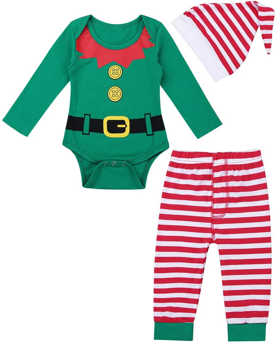 Freebily Baby Boys Christmas Elf Costume Festive Outfits Party Fancy ...