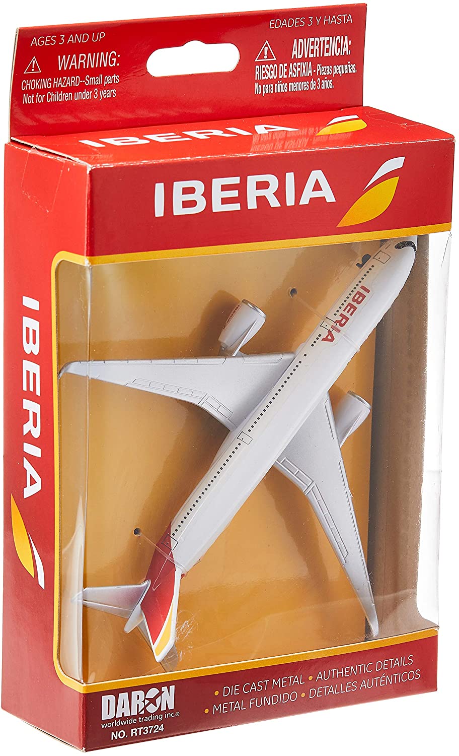 Iberia Airlines Airliner Toy Airplane Diecast with Plastic Parts 