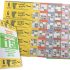750 BOOKS 6 PAGE GAME STRIPS OF 6 TV JUMBO BINGO TICKET SHEET BIG BOLD NUMBERS