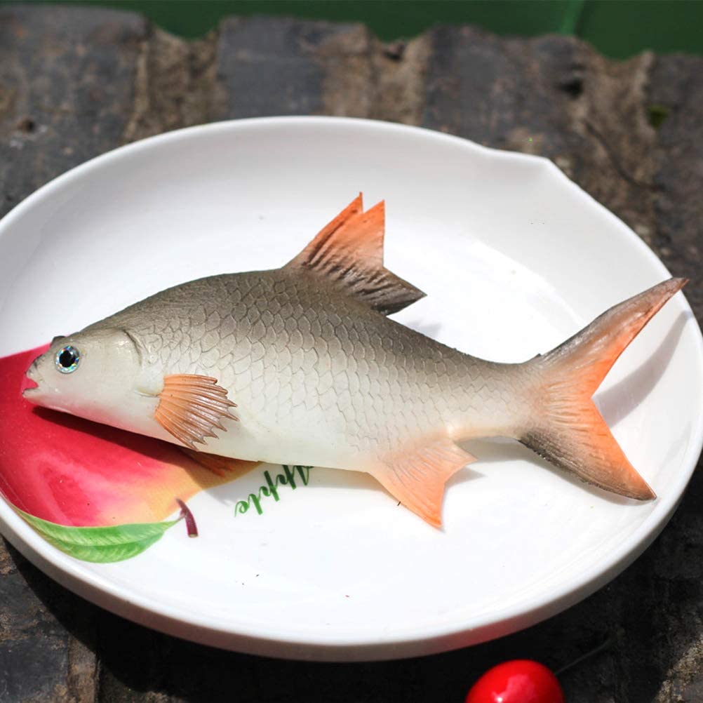 Toyvian Artificial Simulation Fake Fish Realistic Carp Model Fish Kids