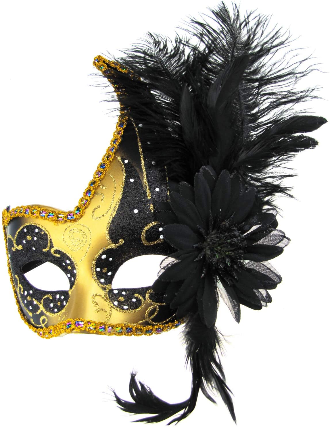 2 Pack Mardi Gras Venetian Ball Mask Couple Masquerade Mask Set Party ...