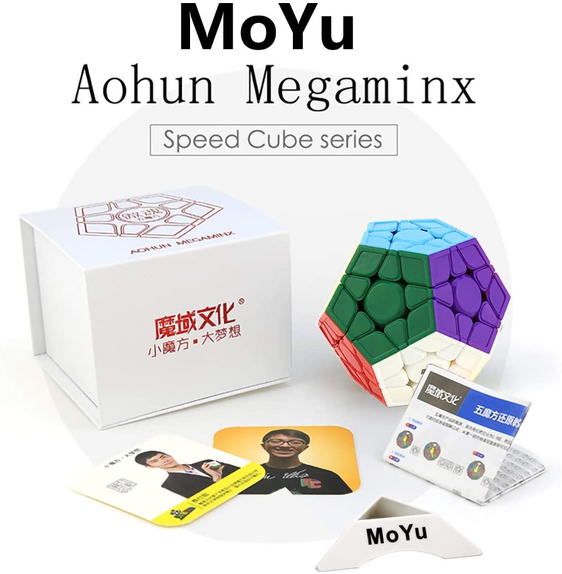 Cyclone Boys 3x3 Megaminx Sin Pegatinas De 12 Lados, Cubo De Arcoíris Con Superficie Cóncava, Giro Suave Y Rápido, Incluye Soporte, Rompecabezas Para Speedcubers