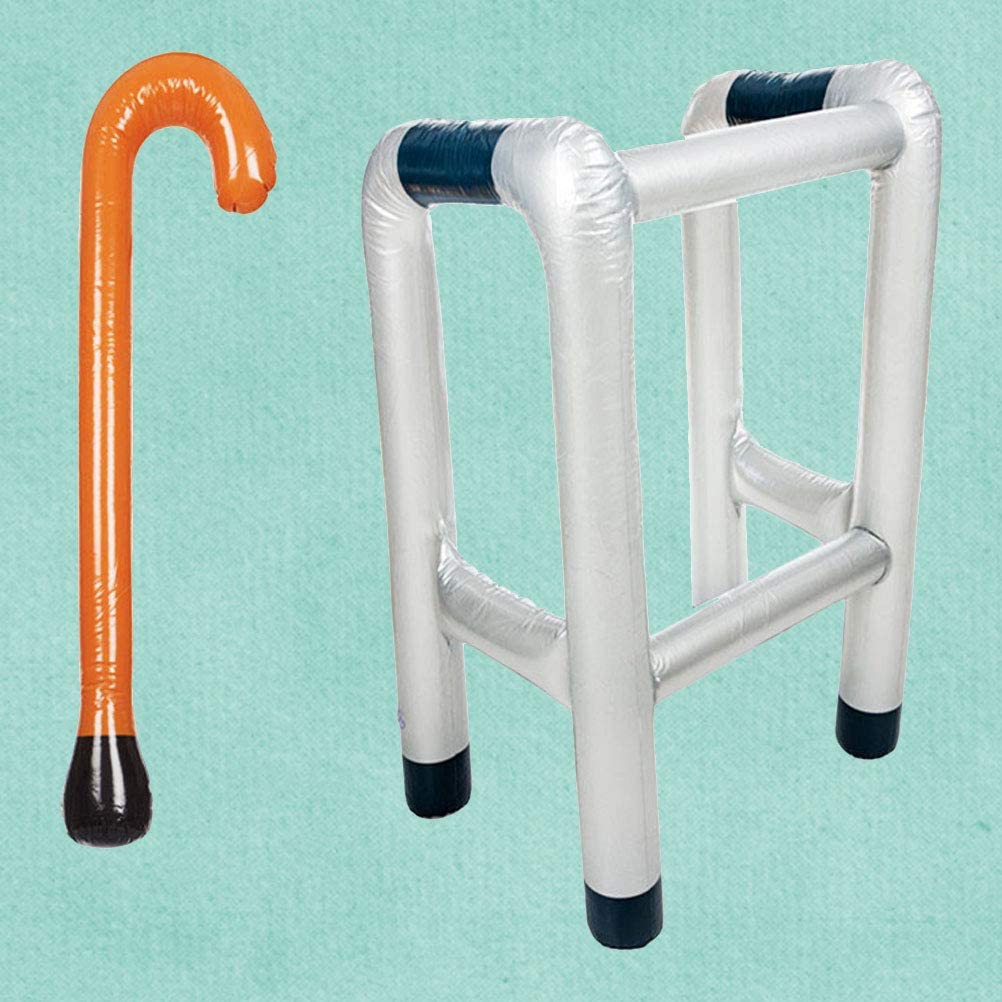 thumbnail image 2 of Inflatable Walker And Cane 2 Pcs Set - Old Man Costume 2 of 11