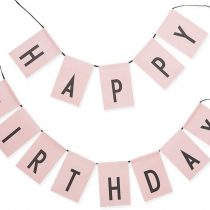 Happy Birthday/Surprise Party Reversible Bunting &ndash; Reusable (Pink)