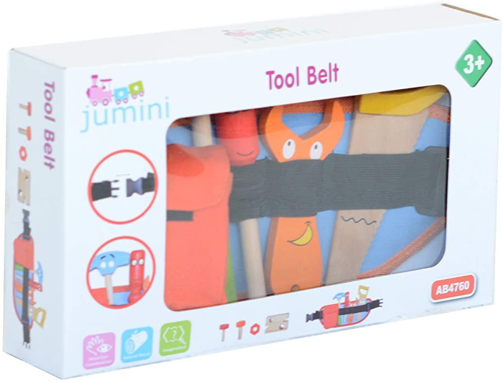 jumini Wooden tool belt 9 pieces TopToy