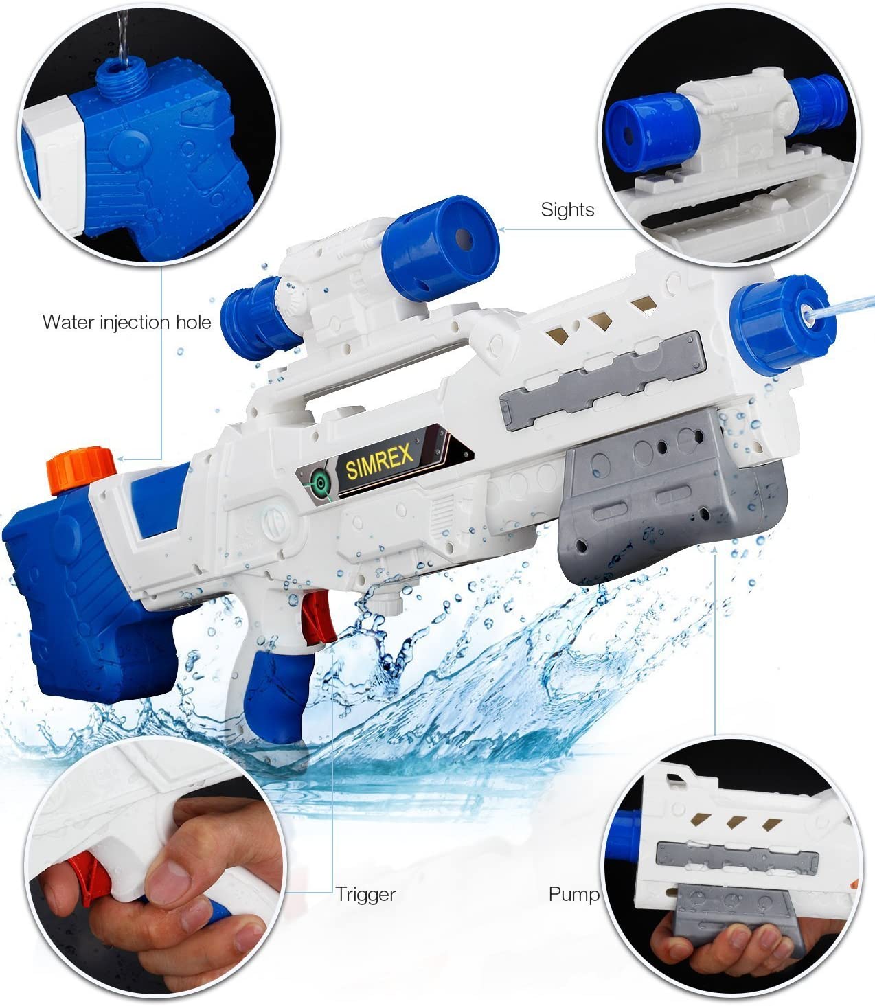 SIMREX 528 Water Guns Fun Soakers & Blasters Hobby Hobbies Toys Green 