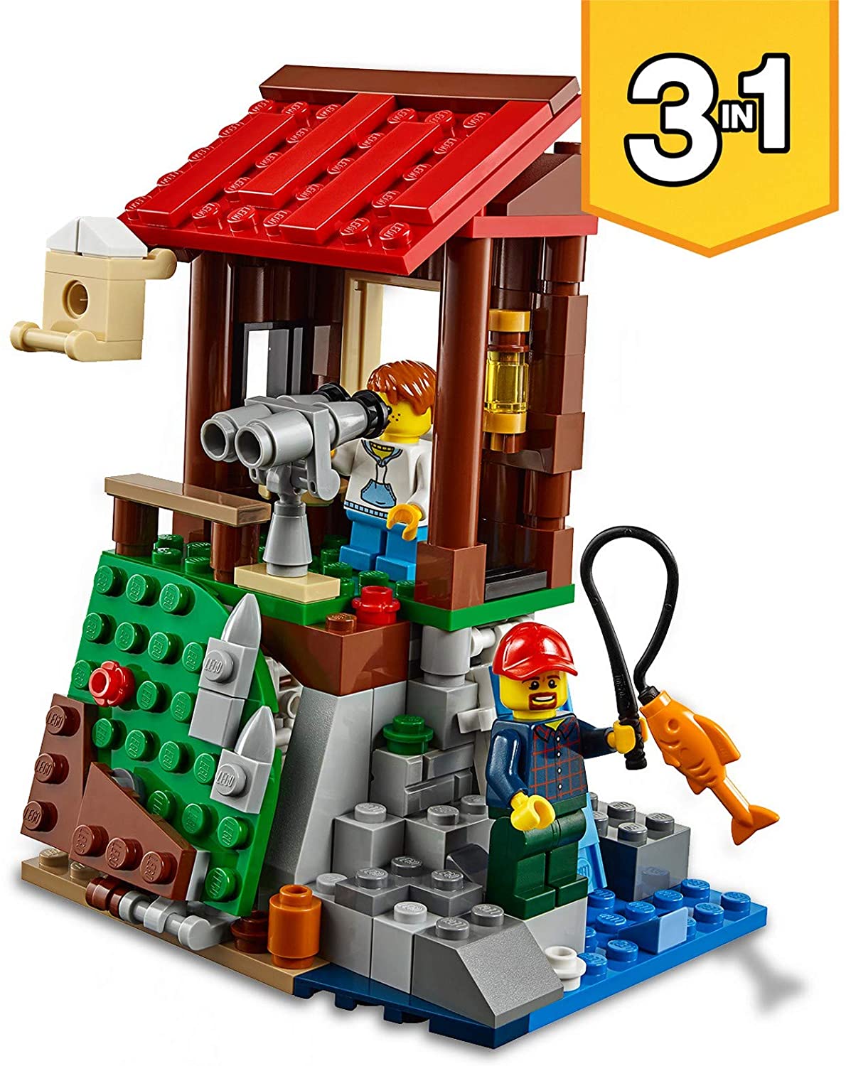Teenageår Kejser slå op LEGO 31098 Creator 3in1 Outback Cabin, Bird Watch Tower and Canal Boat Set  – TopToy