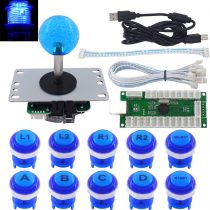 SJ@JX Arcade Game LED DIY Kit Mechanical Keyboard Switch LED Button PC MAME Retropie Arcade Joystick Controller Zero Delay USB Encoder