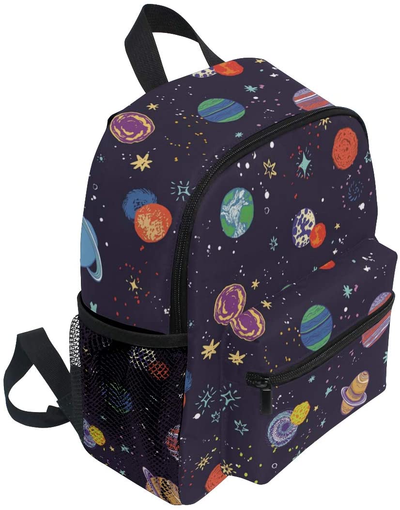 Kids Backpack, Space Planets Printed Personalised Lightweight Preschool Bag for Girls Boys - Image 2