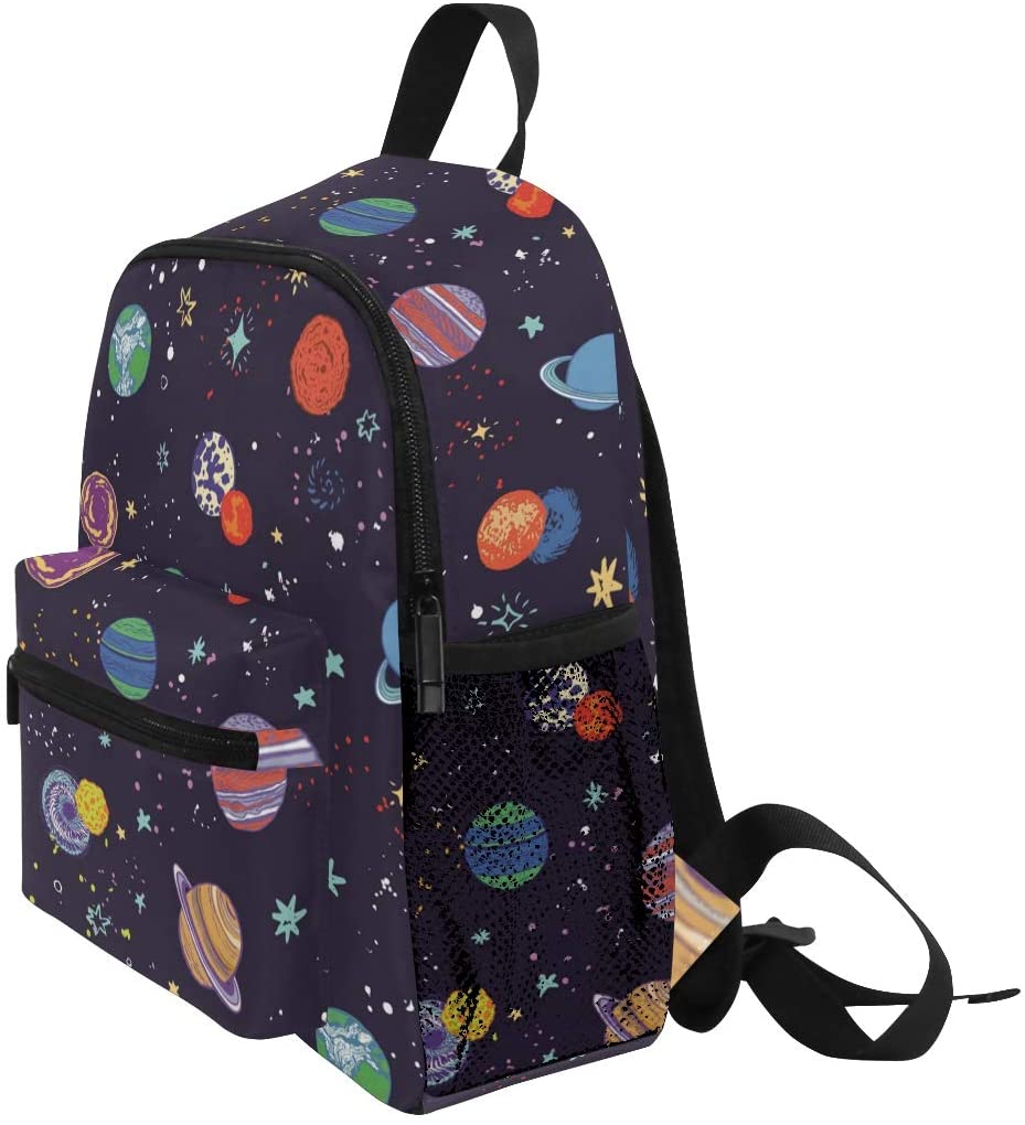 Kids Backpack, Space Planets Printed Personalised Lightweight Preschool Bag for Girls Boys - Image 3