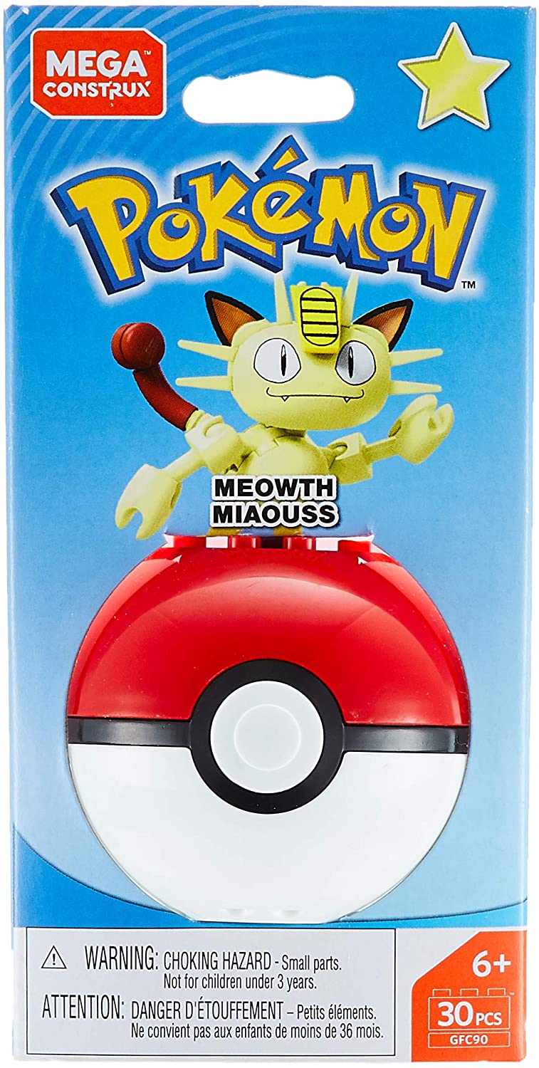 Pokemon MEOWTH with POKEBALL Mini Figure BLOKS Blocks Original