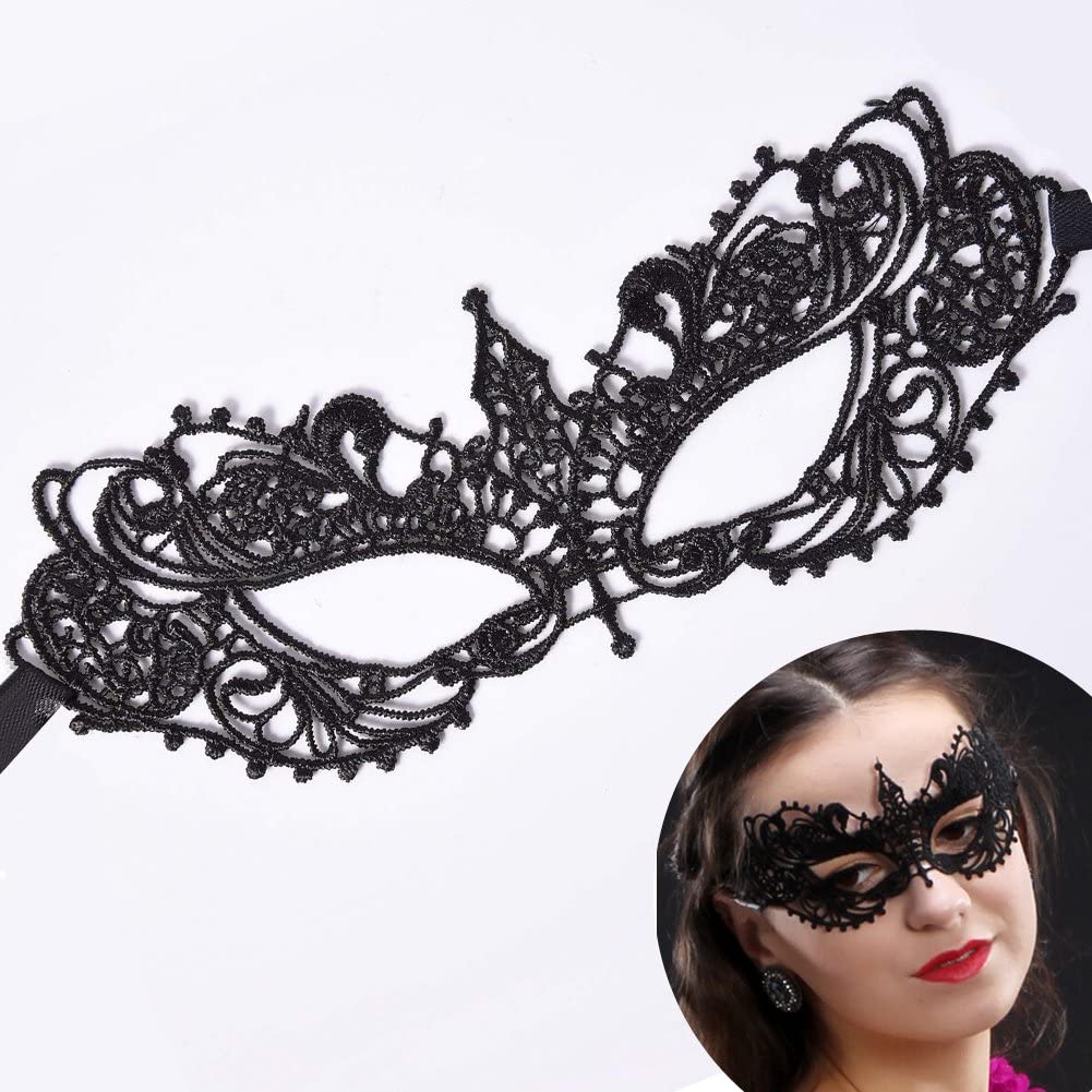 Lace Masquerade Mask, Sexy Half Lace Mask Venice Black Women Masquerade ...