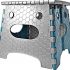 STARK Folding Step Stool with Handle Height 27 cm in Grey/Blue