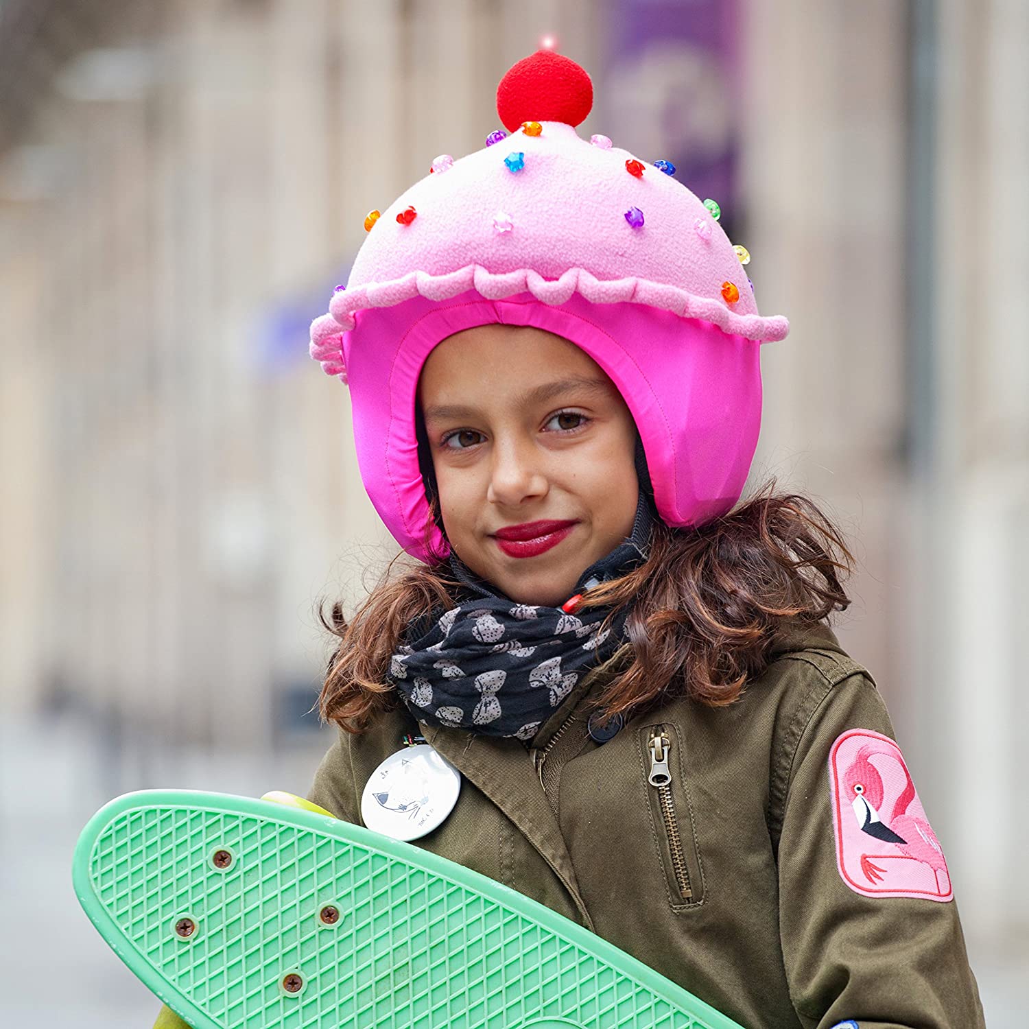 COOLCASC multisport helmet cover LED STRAWBERRY CUP CAKE - Image 3