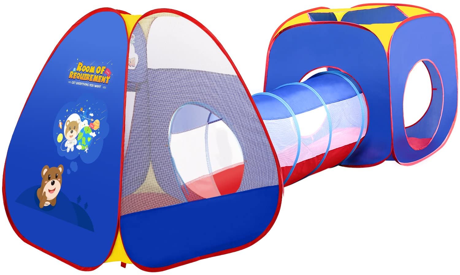 Peradix Kids Play Tent Tunnel 3 in 1, Pop Up Tent Toddlers Crawl Tunnel