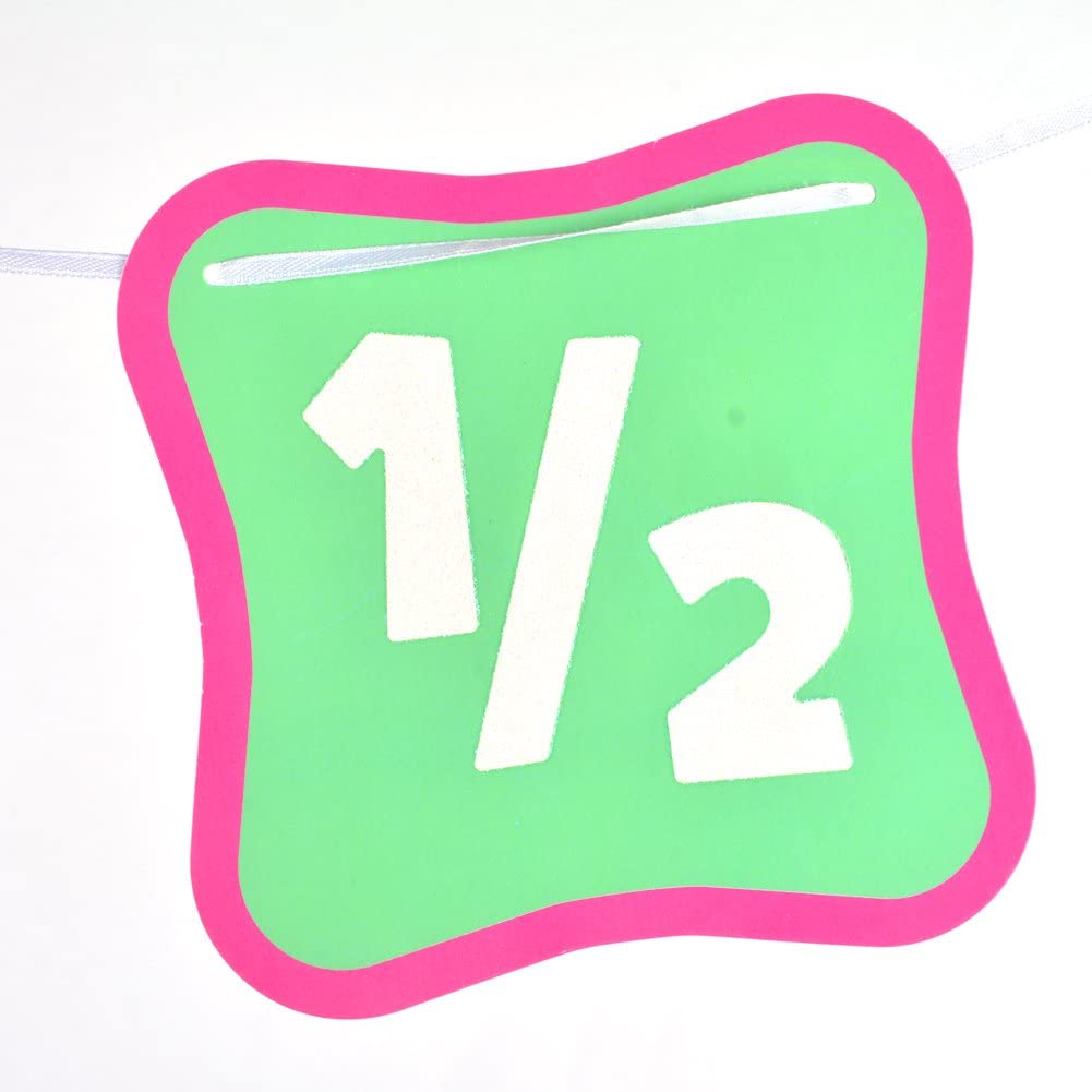 Its My 1/2 Birthday Banner Half Year Old Six Months Birthday Garland for Baby Photo Backdrop Decorations Easy Joy 