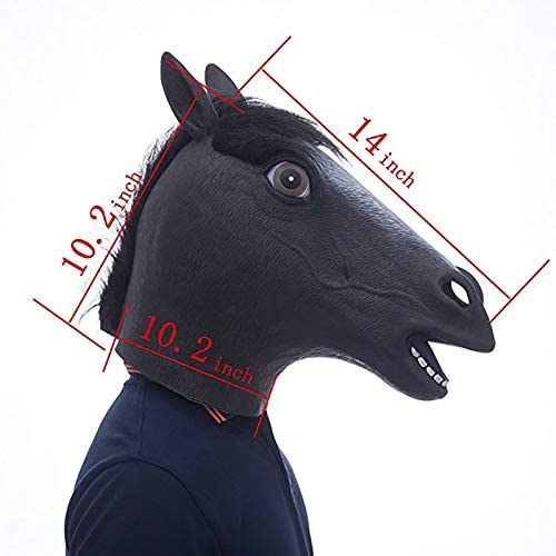 molezu Horse Head Mask, Creepy Horse Mask, Latex Animal Head Mask ...