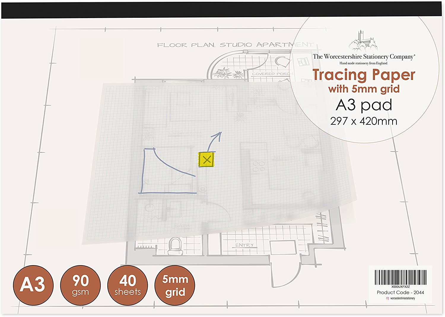 A3 Tracing Paper Printed with 5mm Grid TopToy