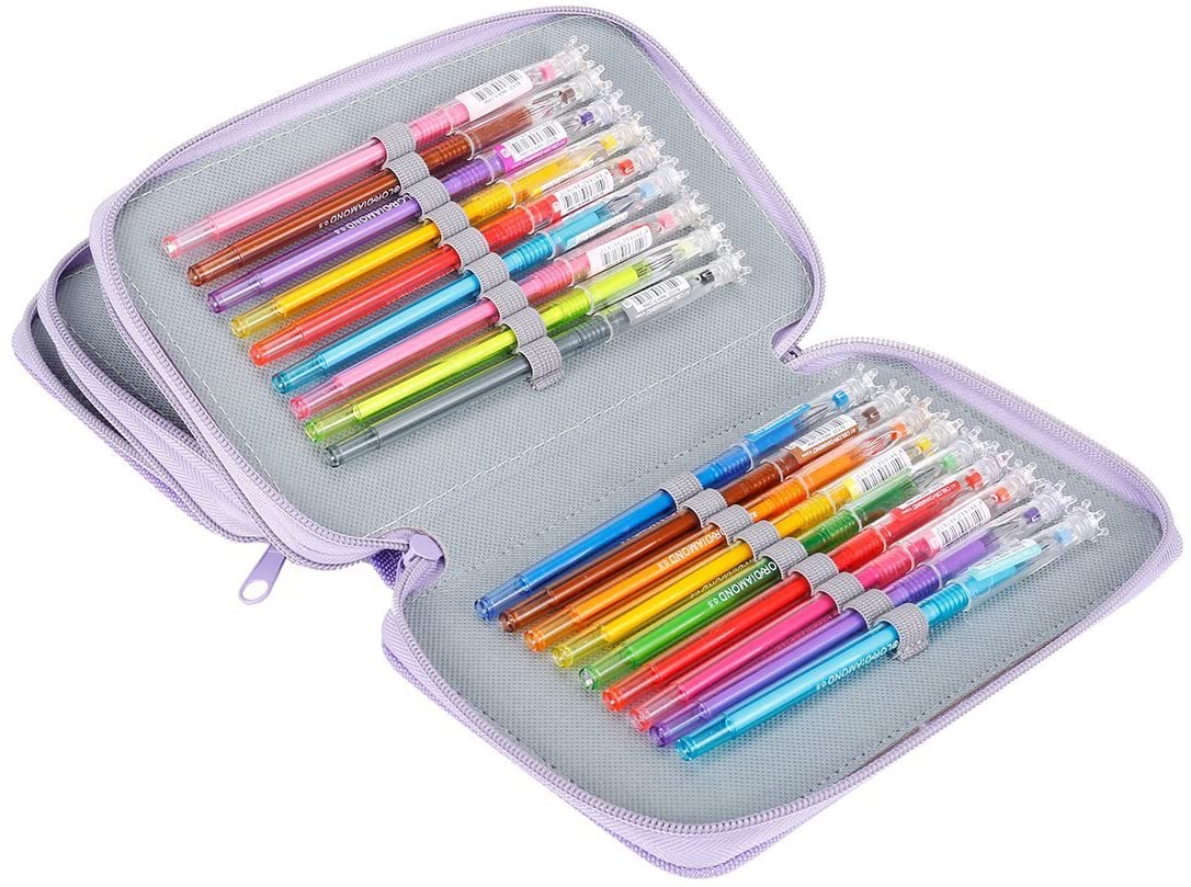 Pencil Case Zippered,iSpchen Pencil Case Multi Layer Three Layers ...