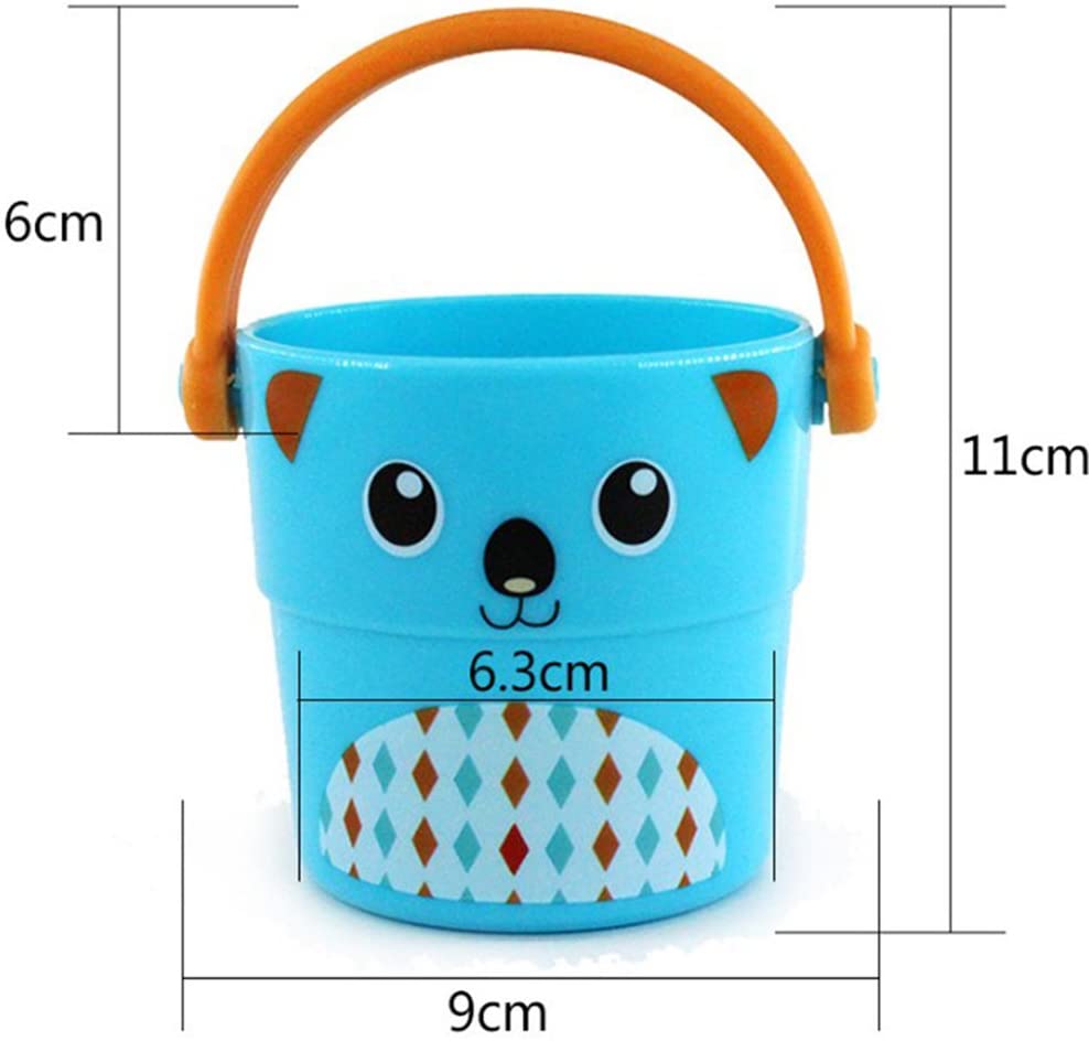 TOYMYTOY 5pcs Bathing Pour Bucket Bathtub Bath Bucket Bathing Beach