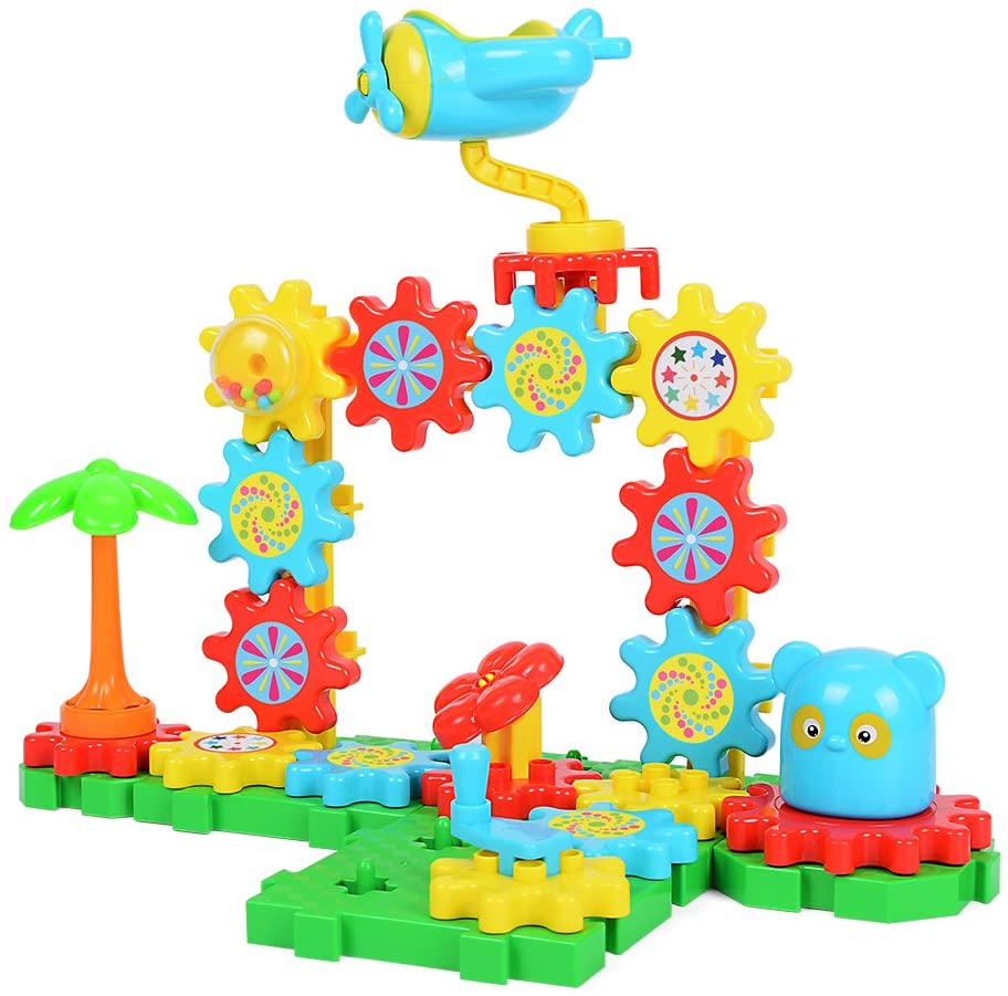 NextX Kids Gear Toy 54PCS Building Blocks Set Creative Construction ...