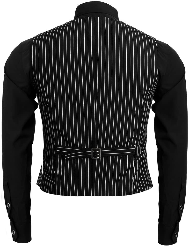 Nofonda 1920s Adult Men’s Gangster Shirt, Vest and Tie Costume 20’s