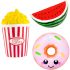 Squishies Toys,Hirsiran 3pcs Squishy Jumbo Squeeze Toy Slow Rising Scented Stress Relief Smile Donut Ice Cream Pop Corn Toy for kids adults