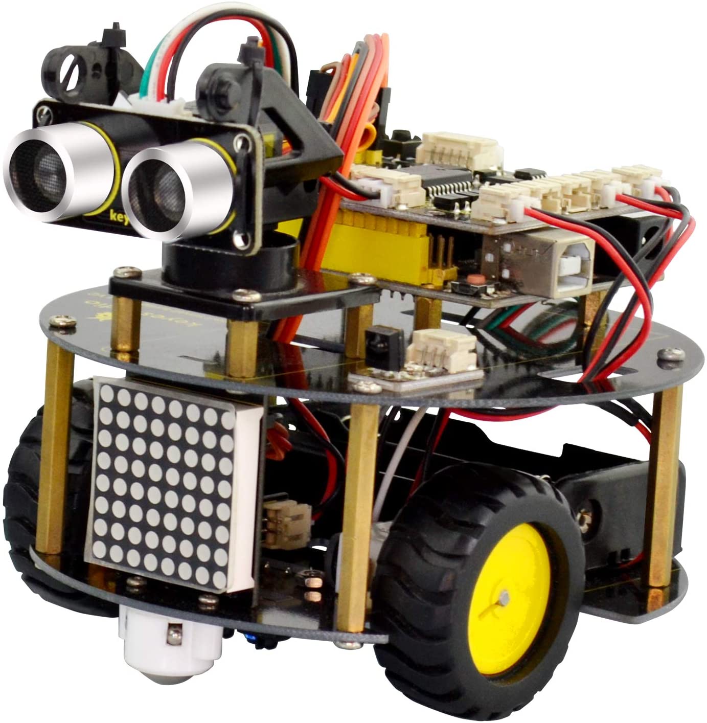 KEYESTUDIO Smart Robot Car Kit Upgrade Smart Little Turtle Robot V2.0 ...