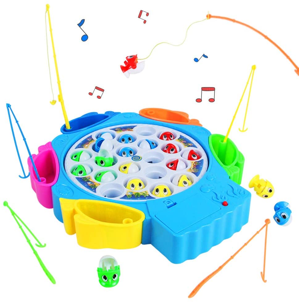 Fish Game Toy Fishing Musical Toys Kids Fishing Rod Set Board Games Role Play 3 