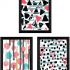 Nacnic Posters in Black, Pink and Blue tones. Ideal for Decorating, Bedrooms, Living Rooms, Studies. Size A3, unframed.