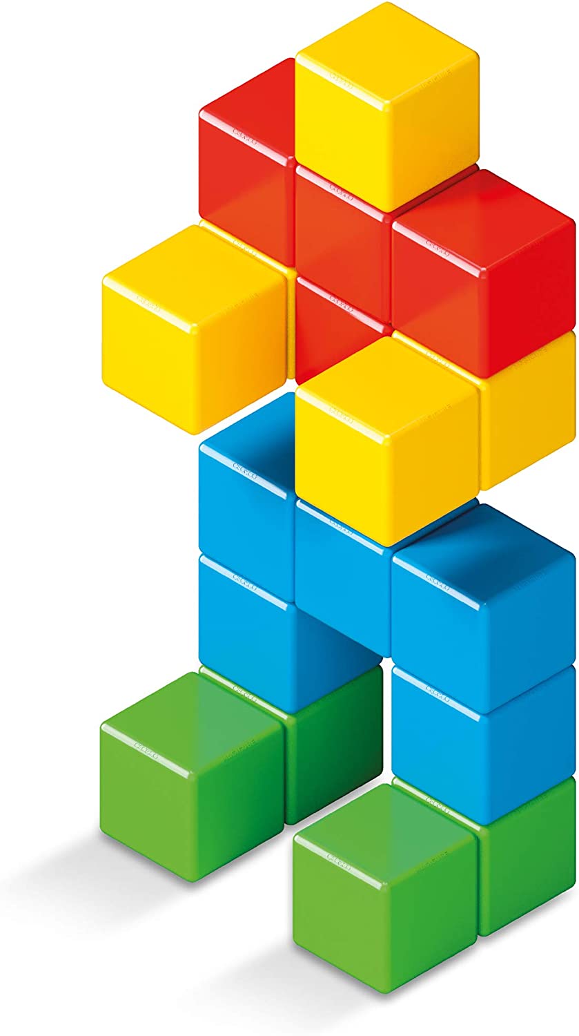 Geomag Magicube 16 Cubes Magnétiques - Jouet D'Éveil 100% Recyclé Pour Bébés 1-5 Ans