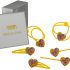 HAARallerliebst 6&nbsp;Hair Bobbles Hair Accessory with Crystal Heart Design Hair Einh&ouml;rnern. Available in White Box of Love