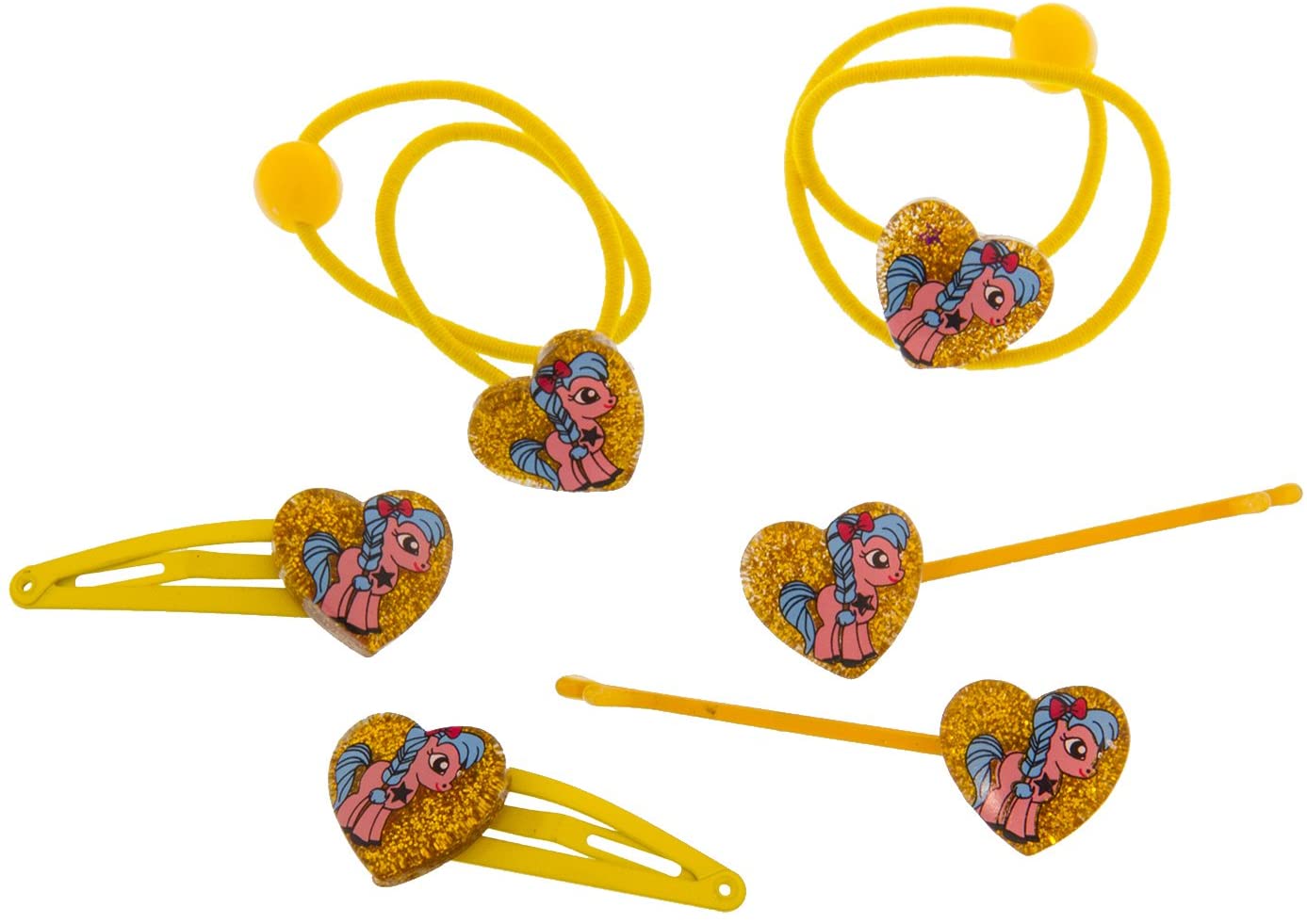 HAARallerliebst 6 Hair Bobbles Hair Accessory with Crystal Heart Design Hair Einhörnern. Available in White Box of Love - Image 2